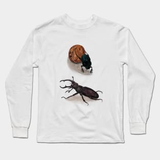 Stag beetle & Sacred scarab Long Sleeve T-Shirt